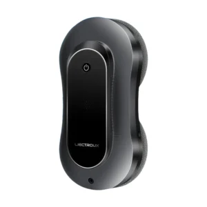 Robot lavavetri Liectroux YW810 nero visto di fronte su sfondo bianco