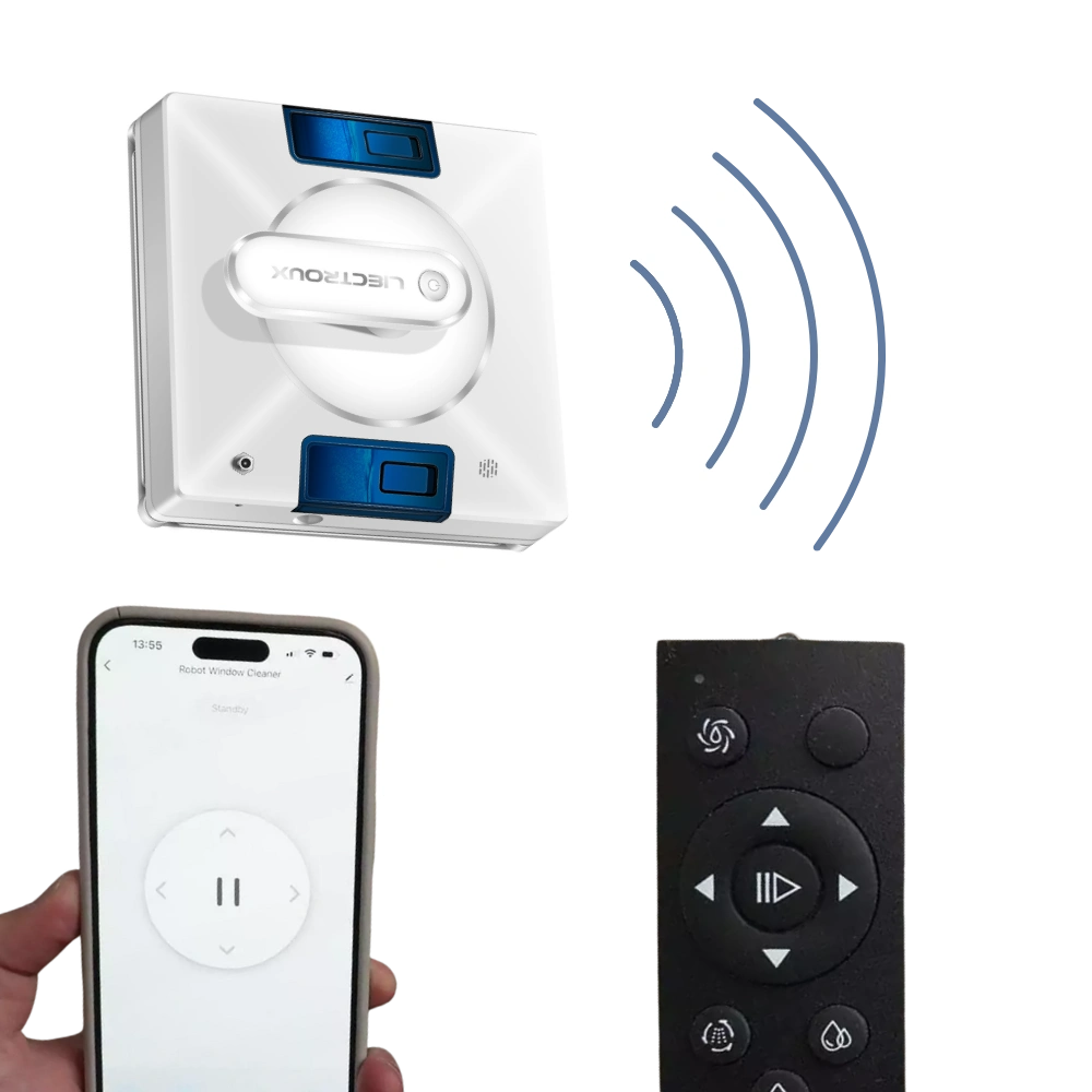 Robot limpiacristales controlable por aplicación y mando a distancia