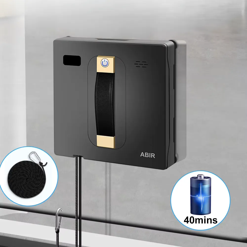 Robot limpiacristales ABIR WD8 con autonomía de 40 minutos y cuerda de seguridad