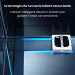 Sensori dell'ABIR WD10 che rilevano i contorni del vetro