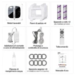 Contenido del pack ABIR WD10: mopas, cepillos, mando, cuerda y accesorios