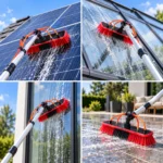 SolarClean 9M su pannello solare, vetro, vetrata e terrazza