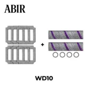 Pack manutenzione ABIR WD10: 6 panni in microfibra, 2 rulli e 4 spazzole angolari originali